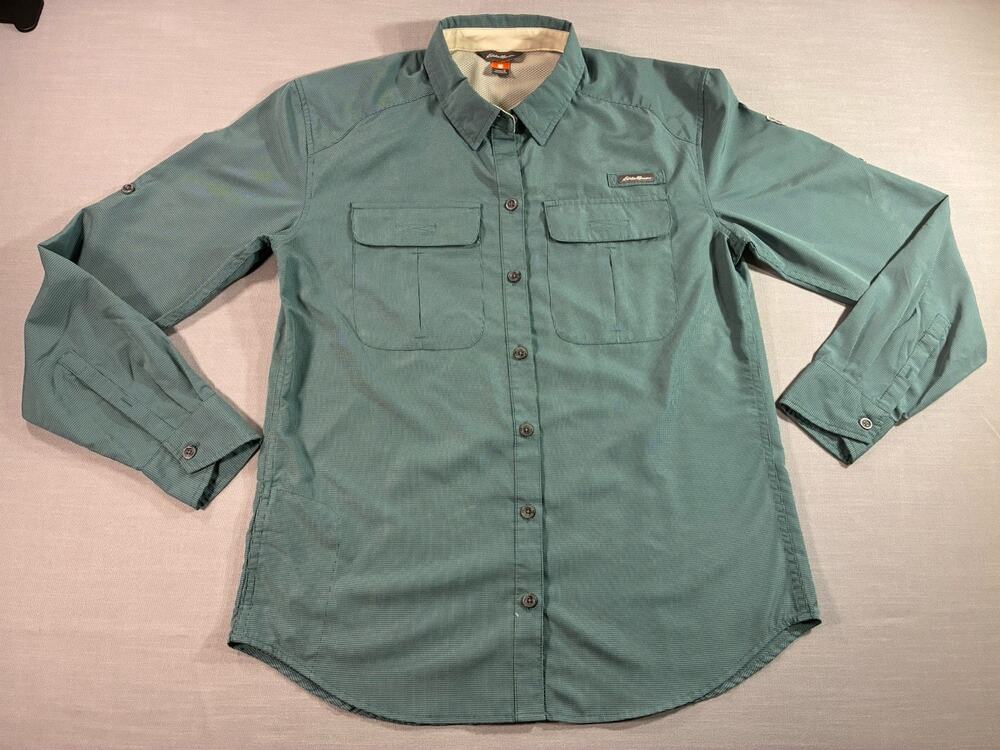 Eddie Bauer Women's Small Button Up Shirt Outdoor Hiking Fishing Utility